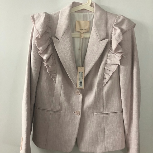 Rebecca Taylor Slub Ruffle Jacket - Picture 2 of 7